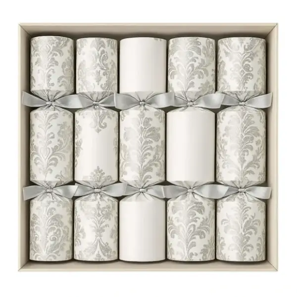 Luxury Silver Christmas Crackers