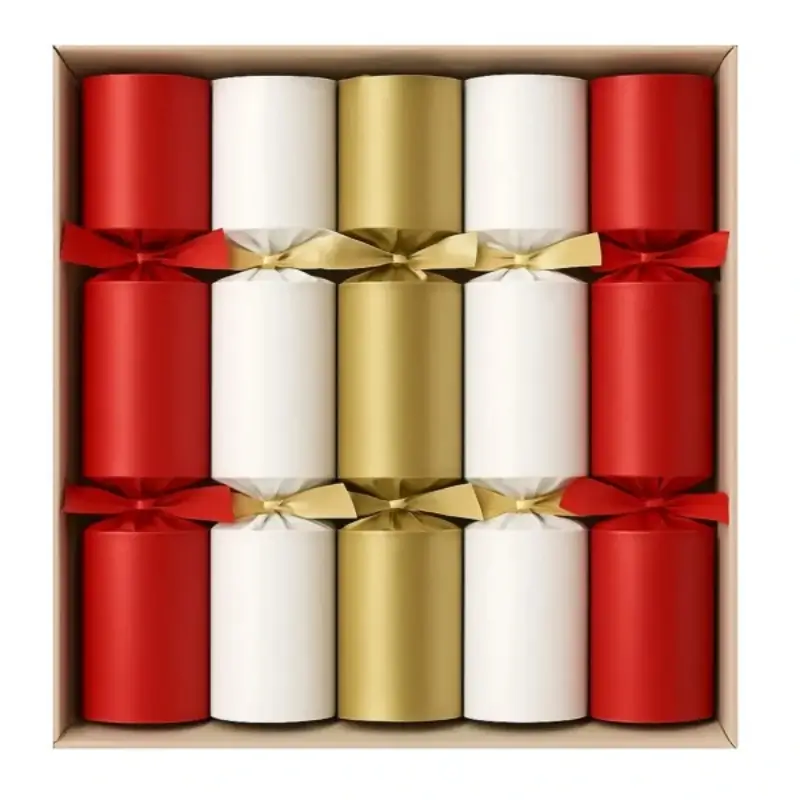 Mixed Red, White & Gold Crackers