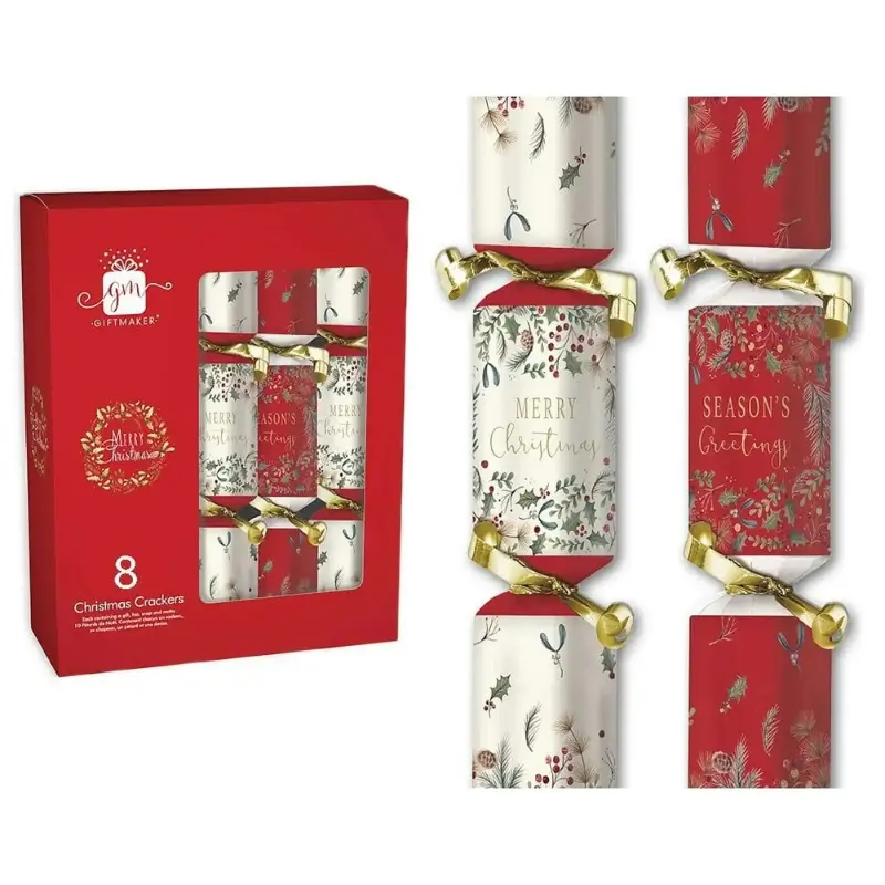 Mixed Red, White & Gold Crackers 3