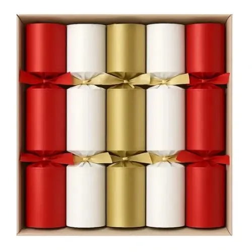 Mixed Red, White & Gold Crackers